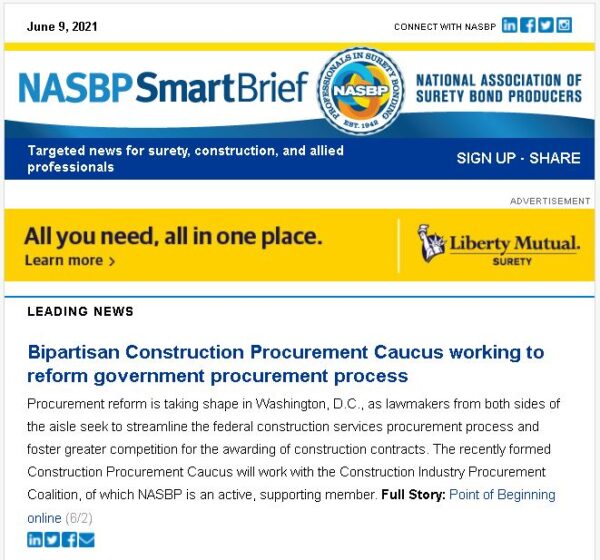 NASBP smart brief weekly news