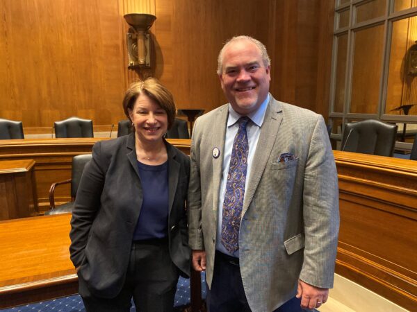 Nick Newton with Amy Klobuchar