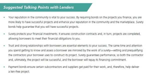 Lender Talking Points