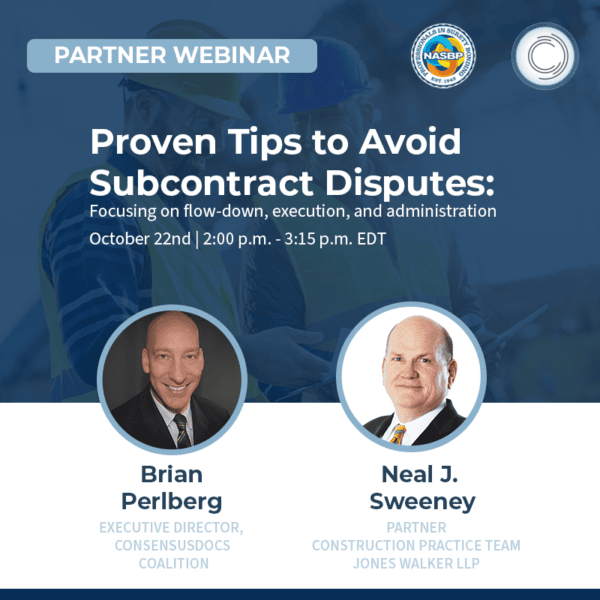 ConsensusDocs Webinar 10/22/2024 NASBP