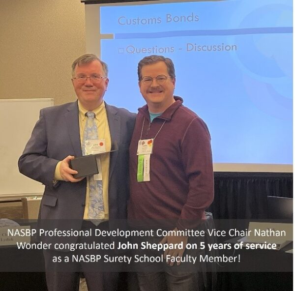 John Sheppard 5 yrs service