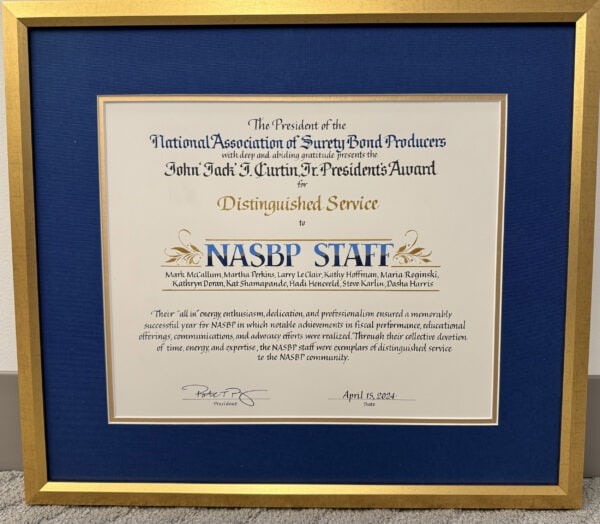 NASBP Staff Award