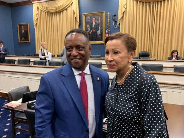 Peter Gibbs with US Rep Nydia Velasquez