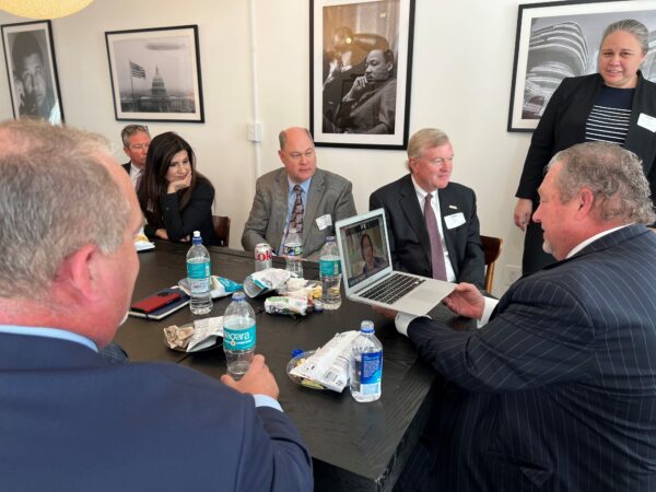 Tracy talking with Senator Hirono