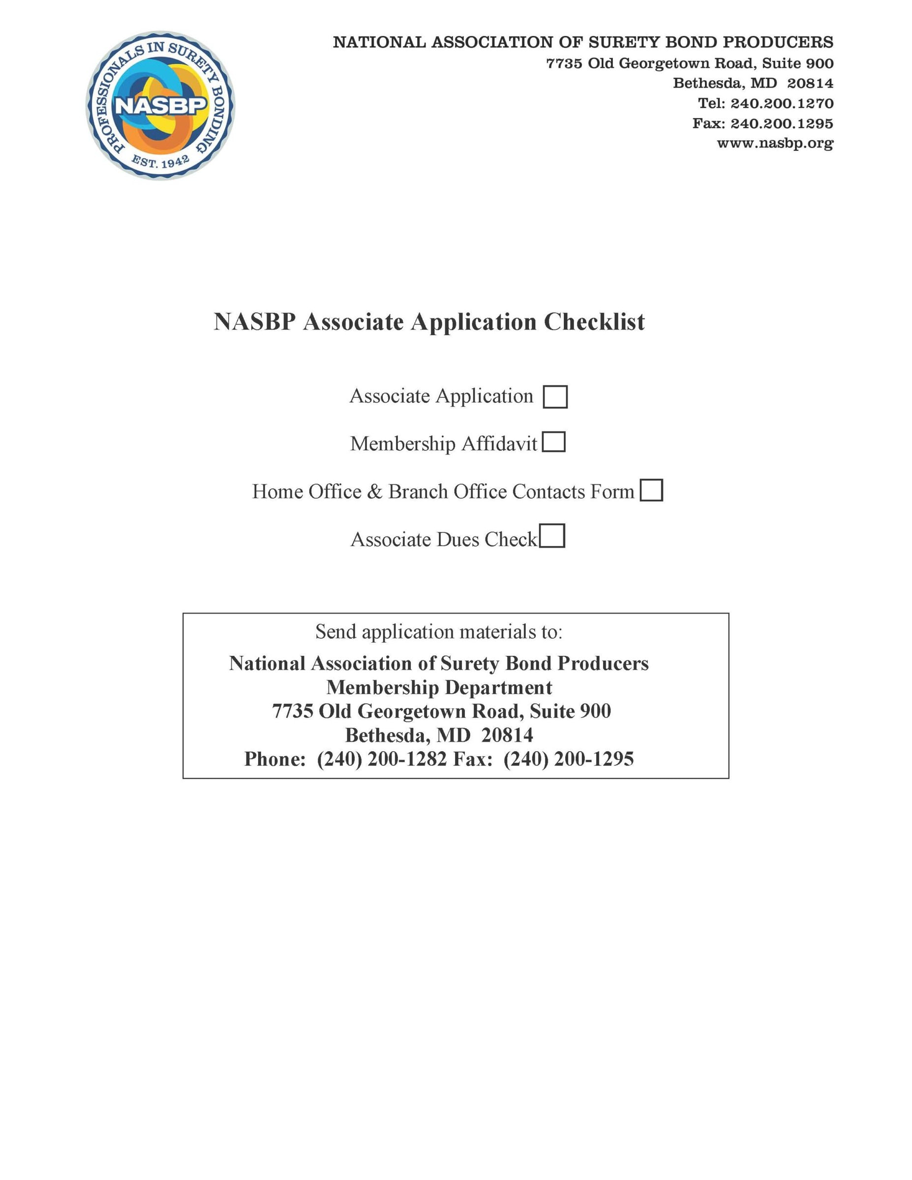 associate membership application form