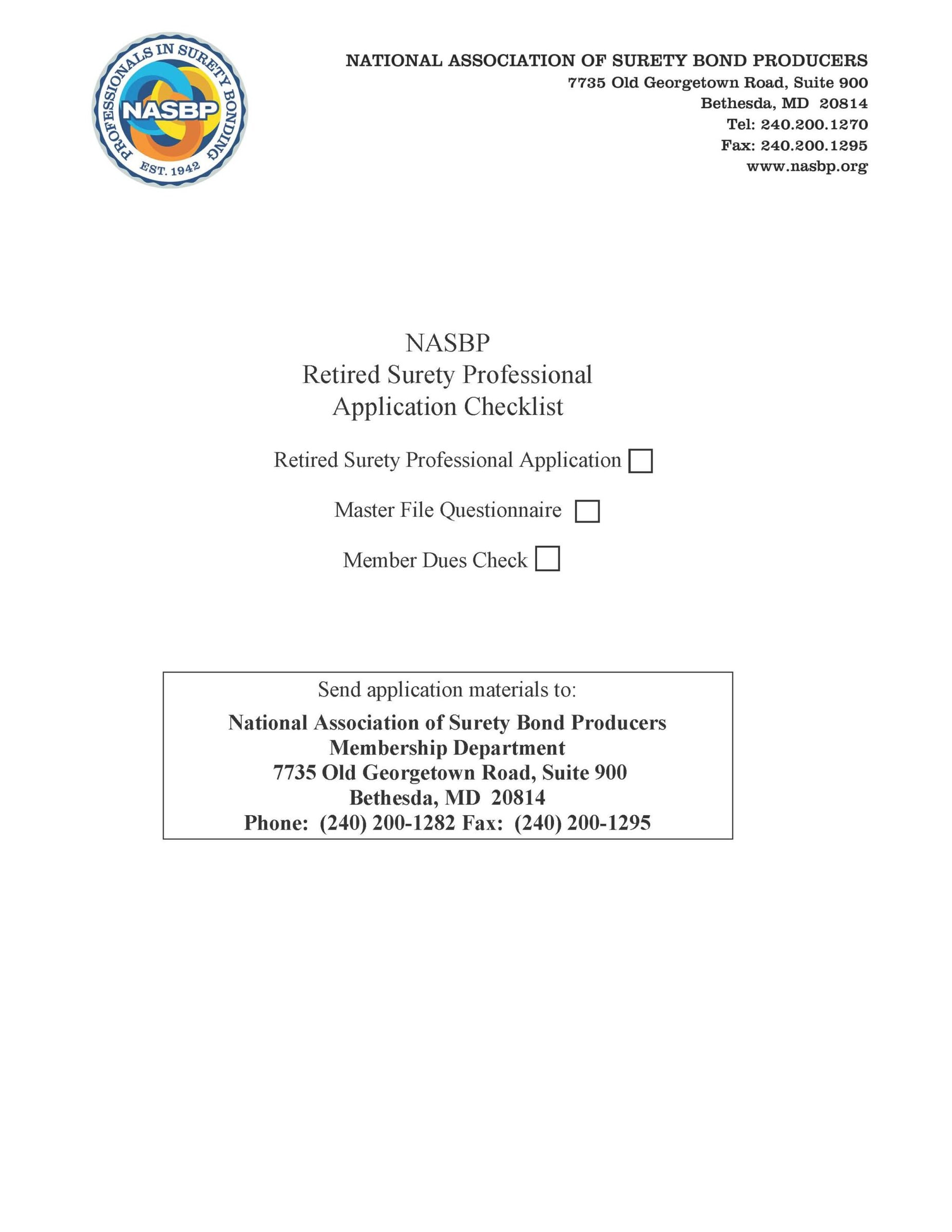 retiree membership application form