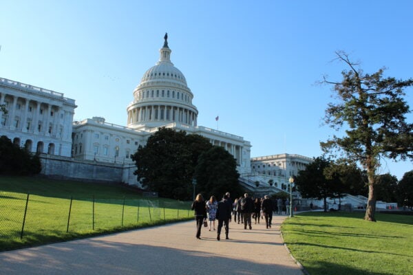 Legislative Fly-in attendees walking towards the U.S. Capitol Building.