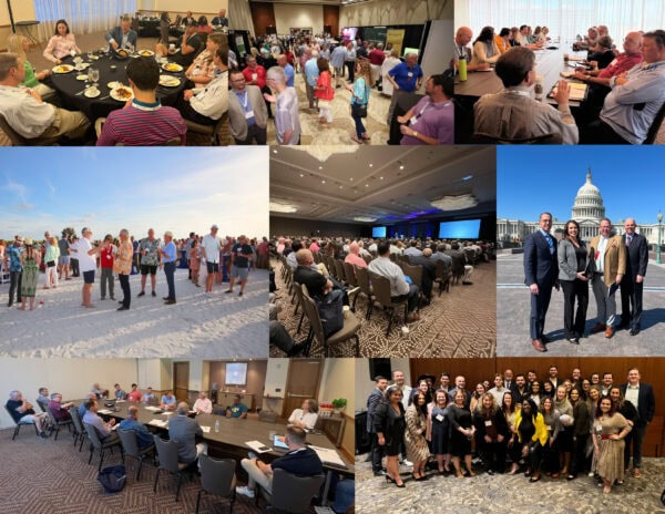 Collage of photos from various NASBP member events.