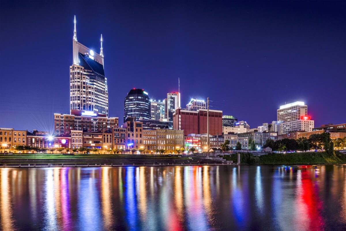 Nashville skyline at night