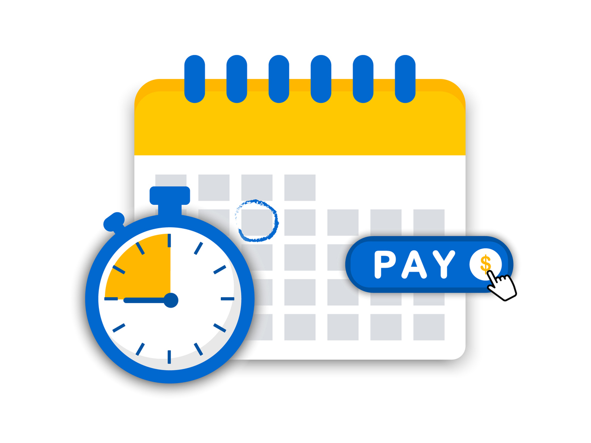 calendar with payment date.