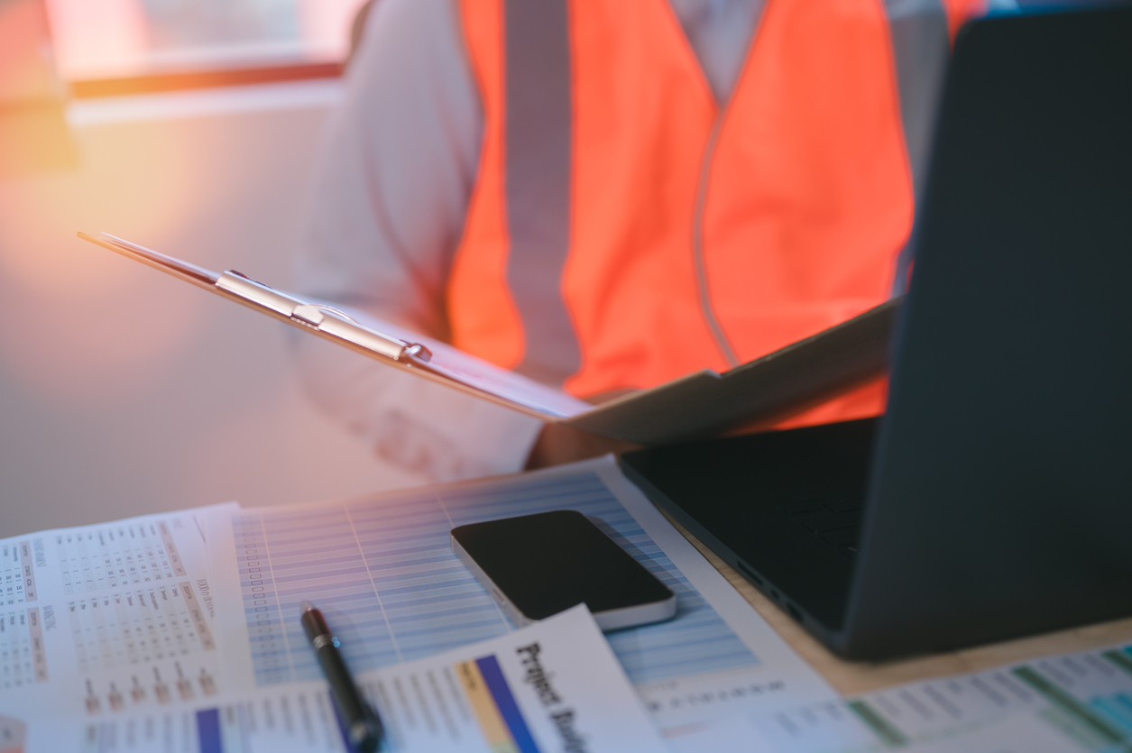 man looking at financial paperwork