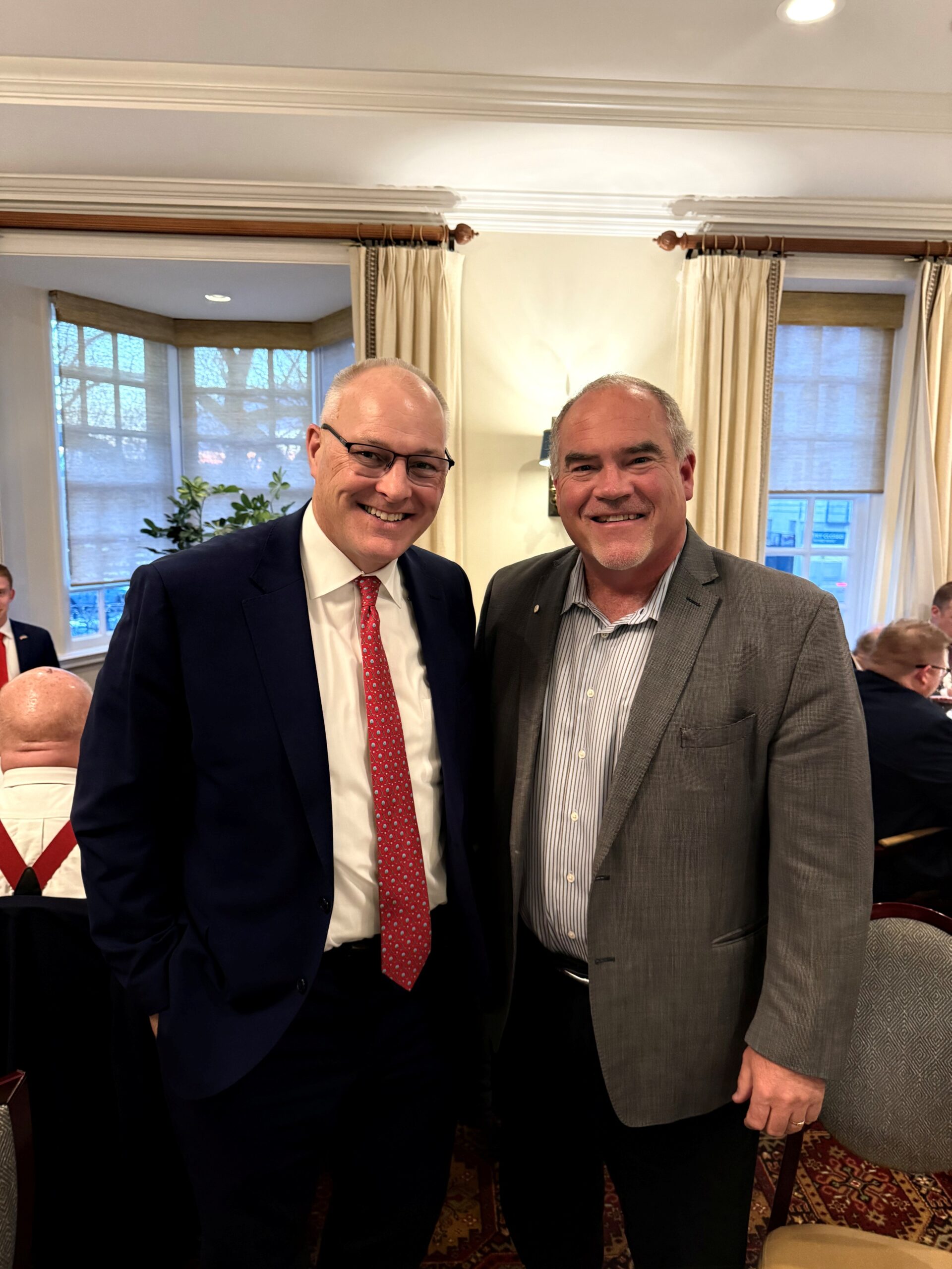 rep pete stauber mn 08 and nick newton at 2 24 pac fundraiser