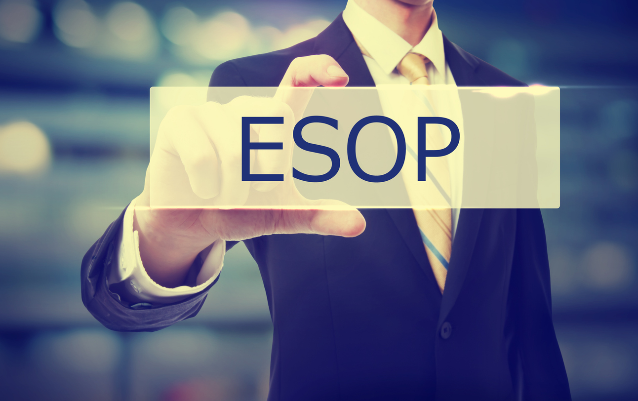 business man holding esop