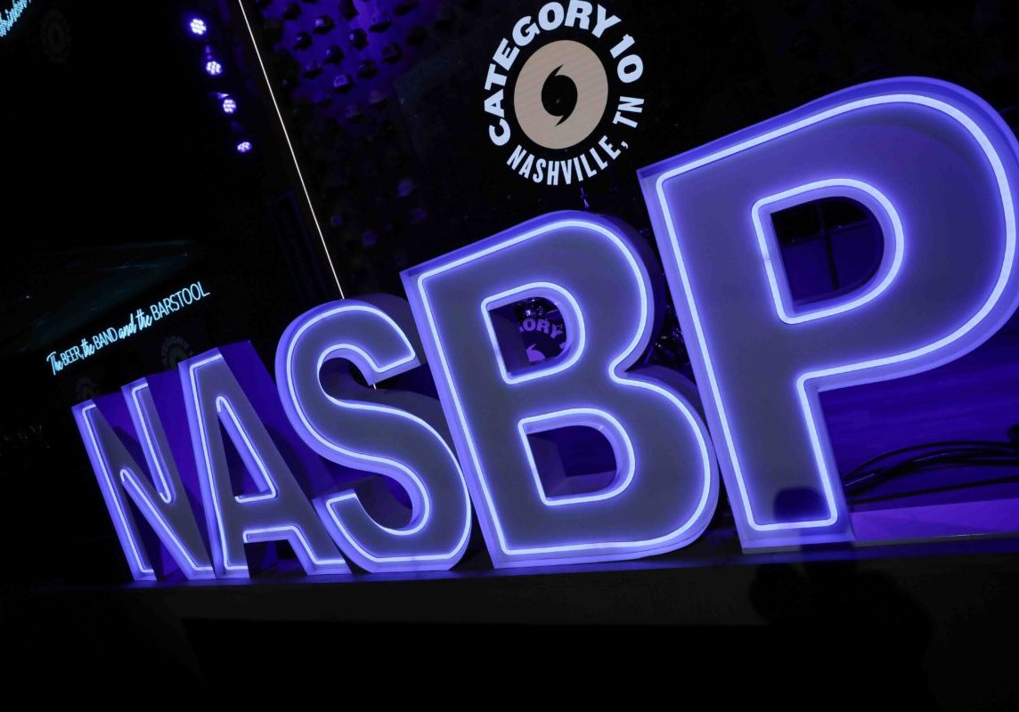 NASBP neon sign from final event in Nashville