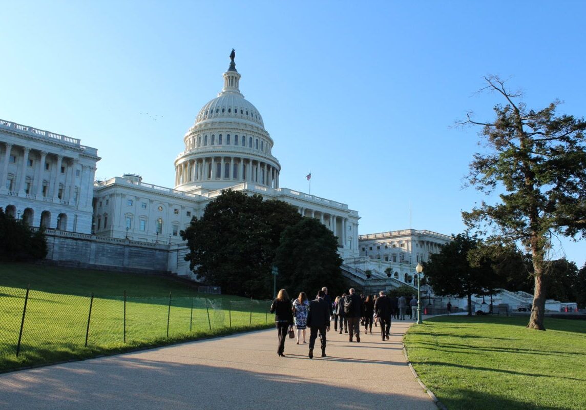 Legislative Fly-in attendees walking towards the U.S. Capitol Building.